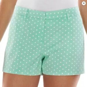 Elle Chino Shorts Yucca Dot Size 12 Mint Green NEW